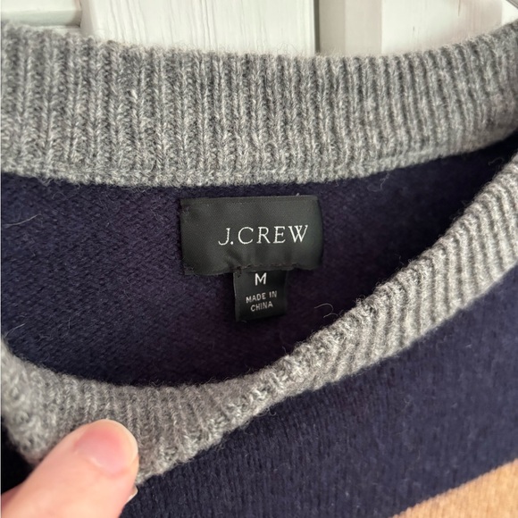 J Crew Men's Merino Wool Color Block Knit Sweater M - Picture 2 of 4